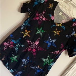 Small Snowflake Scrub Top